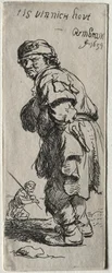 En bonde som ropar: det är väldigt kallt, 1634.