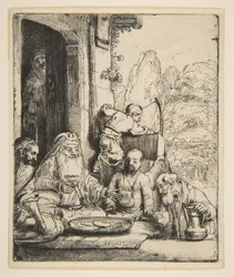 Abraham underhåller änglarna, 1656.