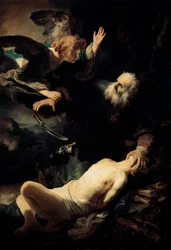 Abraham offrar Isak, 1635.