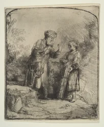 Abraham och Isak, 1645.