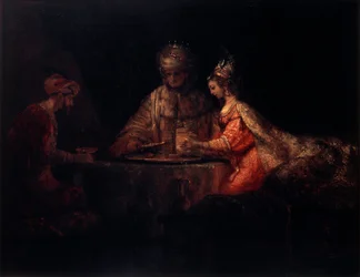 Ahasveros, Haman och Ester, 1660.