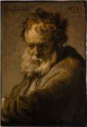 Byst av en skäggig gammal man, 1633
