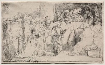 Christ Disputing with the Doctors: A Sketch, 1652.