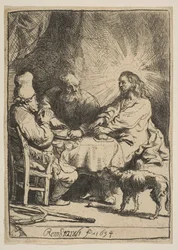 Kristus i Emmaus: The Smaller Plate, 1634.