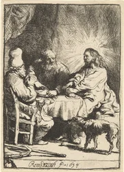 Kristus i Emmaus: den mindre tallriken