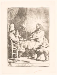 Kristus i Emmaus: den mindre tallriken