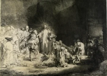 Kristus helar de sjuka: "Trycket med hundra gulden", c1649