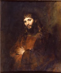 Kristus med armarna i kors av Rembrandt van Rhijn (1606-1669)