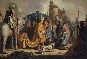 David med Goliats huvud före Saul, 1627.