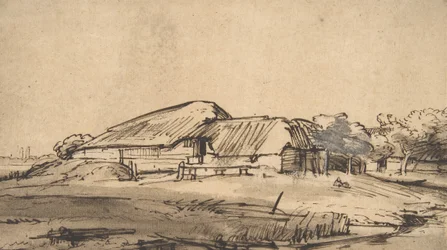 Grupp av gårdsbyggnader, ca. 1648-52.