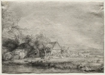 Landskap med en ko, ca. 1650.
