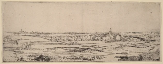 Landskap med utsikt mot Haarlem (Guldvägarnas fält)