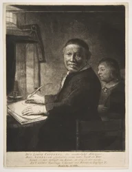 Lieven Willemsz van Coppenol med sin sonson, ca 1658.