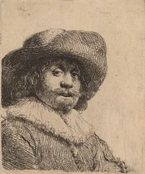 Man i en bredbrättad hatt, möjligen 1638.