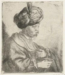 Man med turban, ca 1660-70