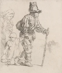 Bondefamiljen på luffaren, ca. 1652.
