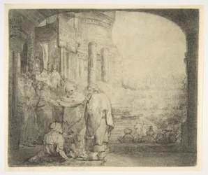 Peter och Johannes helar den krympling vid templets port, 1659.
