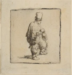 Polander stående med armarna korsade, 1630-40.