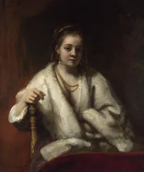 Porträtt av Hendrickje Stoffels, ca. 1655-1656