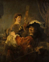 Rembrandt och Saskia i liknelsen om den förlorade sonen, ca. 1635