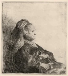 Rembrandts mamma, i ett orientaliskt pannband