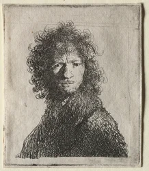 Självporträtt Frowning: Byst, 1630.