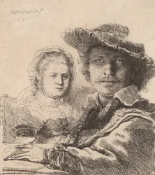 Självporträtt med Saskia, 1636.