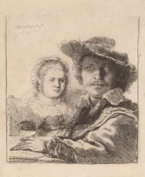 Självporträtt med Saskia, 1636