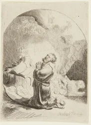 Den helige Hieronymus i bön