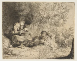 Flöjtspelaren, 1642.