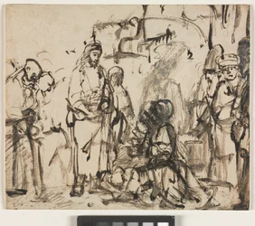 Kristi möte med Marta och Maria efter Lasarus död, ca 1662-65
