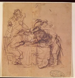 The Vices of the Prodigal Son (penna och bläck på papper)