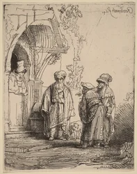 Tre orientaliska gestalter (Jakob och Laban)