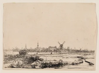 Utsikt över Amsterdam från Kadijk