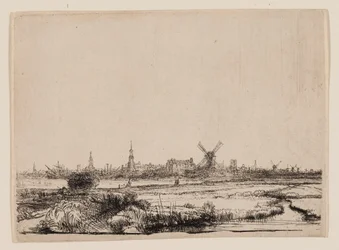 Utsikt över Amsterdam från Kadijk