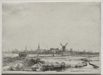 Utsikt över Amsterdam från nordväst