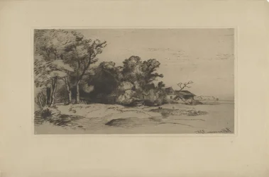 Landskap med gård