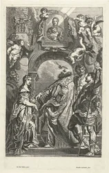 Heliga under en bild av Santa Maria i Vallicella