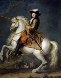 Ryttarporträtt av Ludvig XIV 1638-1715