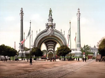Stora entrén till världsutställningen 1900 i Paris av René Binet.