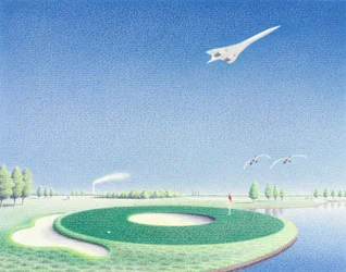 Circle, 2000, teckning med färgpenna på papper