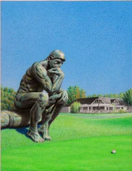 RODIN-Golf, 2022, teckning med färgpenna på papper
