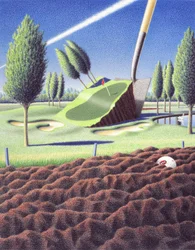 Spade, 2005, teckning med färgpenna på papper