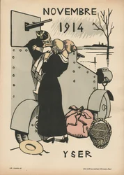 Krigskalender (1:a året ? augusti 1914-juli 1915) (träsnitt i färg)