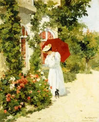 Det röda parasollet, 1891