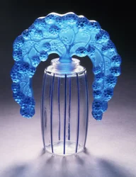 Bouchons Mures No. 495, c.1920 (klart och blåemaljerat glas)