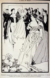 Representation av George Bryan Brummel känd som Beau Brummel (1778 - 1840), kungen av Dandys. Illustration av René Vincent. 1800-talet