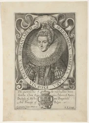 Porträtt av Isabella Clara Eugenia Mest fridfulla Isabella Clara Eugenia Infanta från Spanien (titel på objekt)