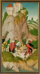 Leopold III (1075-1136), helgon, markgreve av Österrike (målning på pannå)