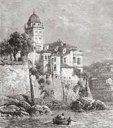 Arsenalen i Genua, norra Italien i slutet av 1800-talet. Ur Italian Pictures av Rev. Samuel Manning, utgiven ca 1890.